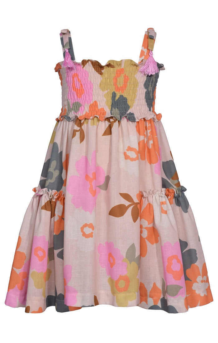 Floral Tassel Strap Dress