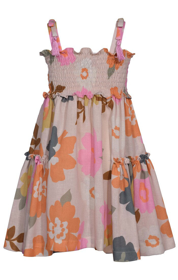 Floral Tassel Strap Dress