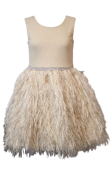 Taupe Tinsel Dirndl Dress