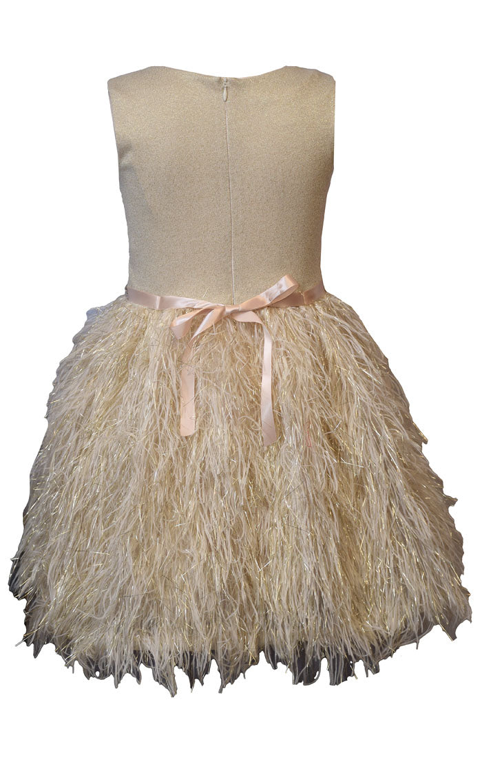 Taupe Tinsel Dirndl Dress