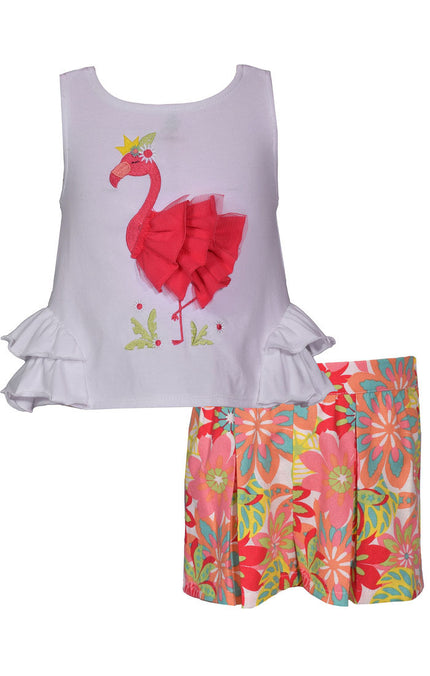 Flamingo Tank and Shorts Set