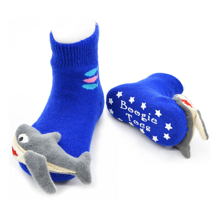 Blue Shark Rattle Socks