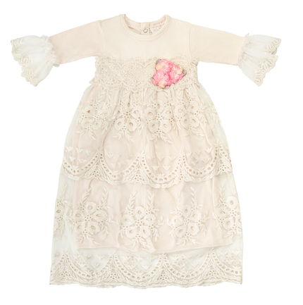 Peach Blush Baby Gown