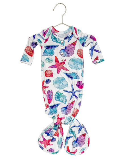Seashell Newborn Bamboo Knotted Gown