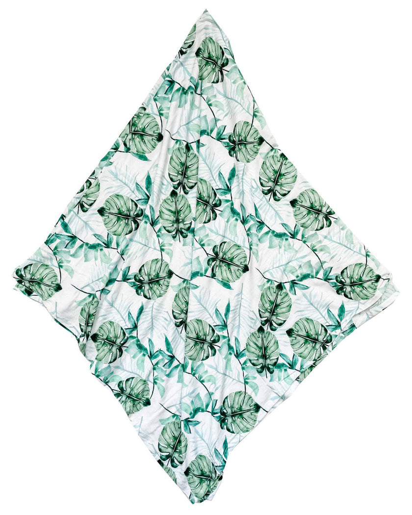 Palm Leaf Knit Bamboo Swaddle