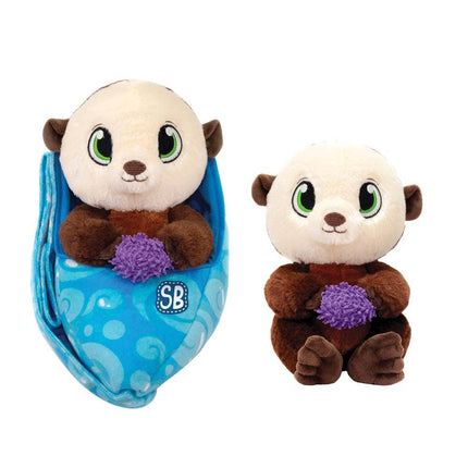 Creative Child Awards – Top Toy of the Year for 2021, 2022, & 2023 This baby otter is ready to travel where your adventures take you! Comes complete with ocean-printed cloth sling so it can be worn or carried.