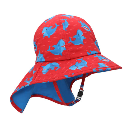 Baby/Toddler Cape Sunhat - Blue Shark