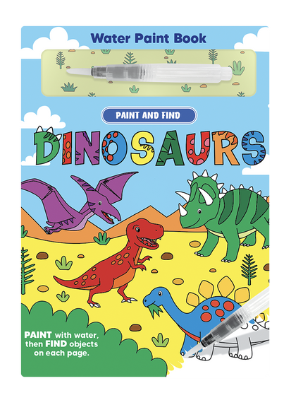 Paint and Find Dinosaurs - Children's Water Color Book