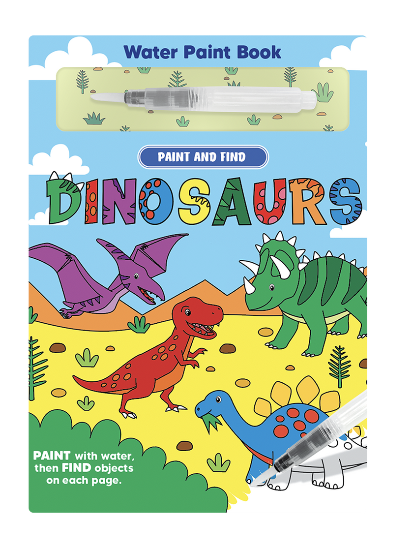 Paint and Find Dinosaurs - Children's Water Color Book