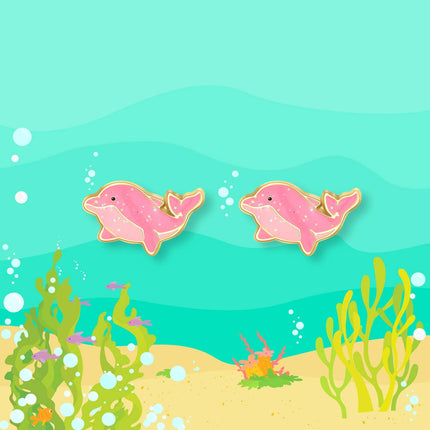 Dazzling Dolphin Children's Stud Earrings