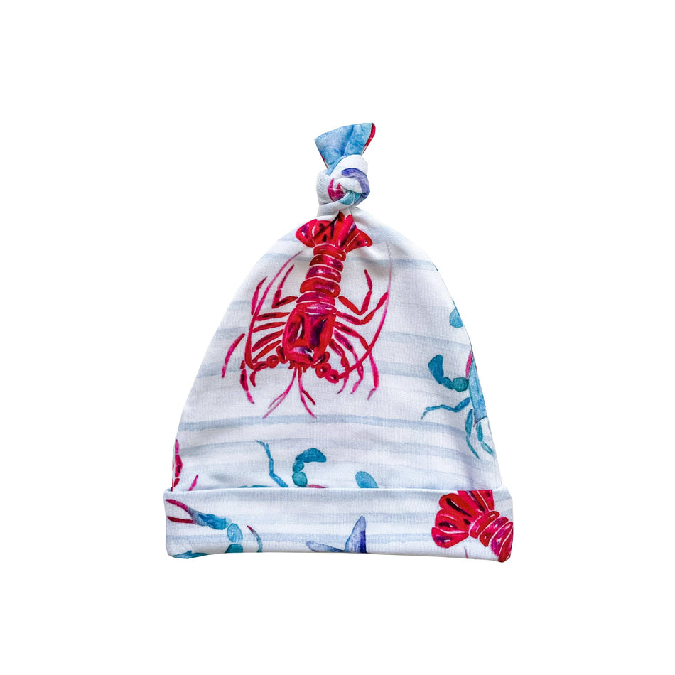Lobster & Crab Bamboo Knotted Hat