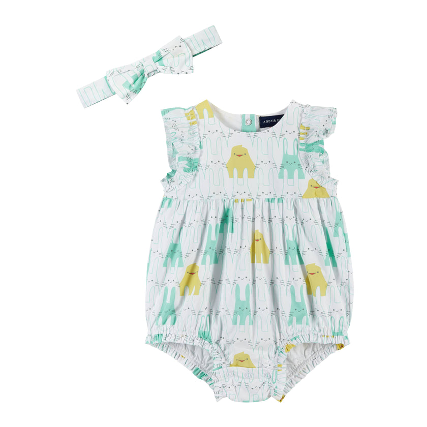 Bunny Chick Print Baby Bubble