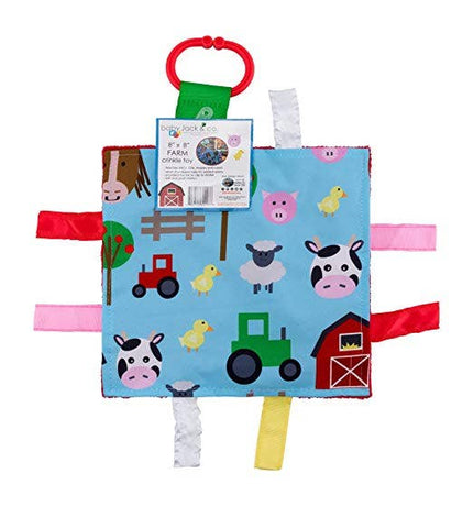 Crinkle Tag Square Toy-Farm Barnyard