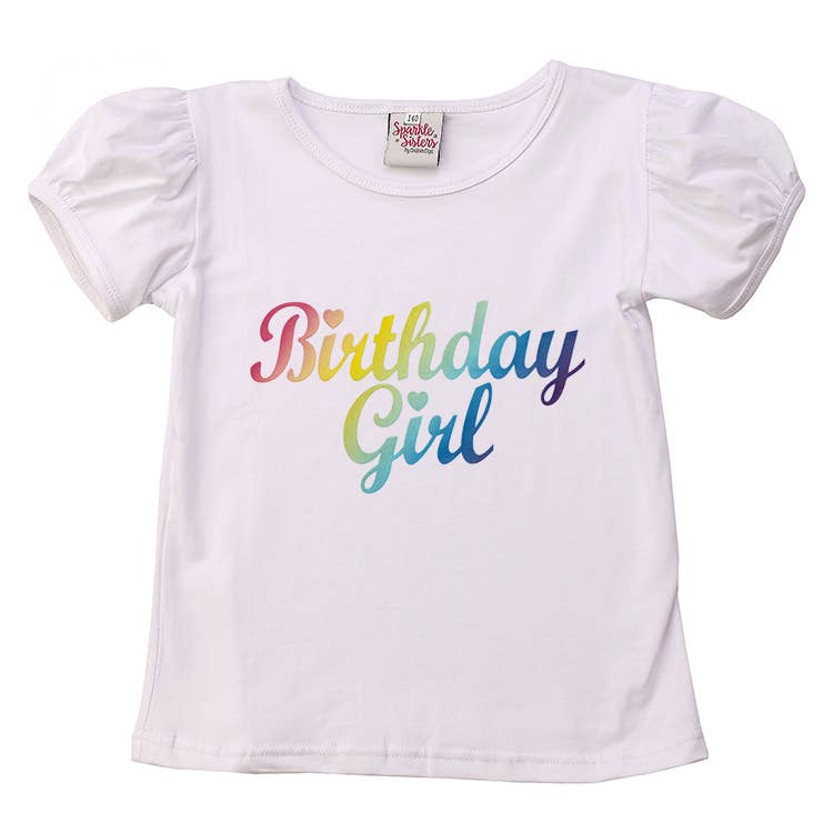 Birthday Girl Puff Sleeve Tee