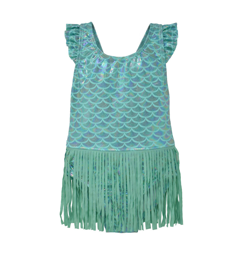 Kids UPF50+ Girls Keilani Fringe Swimsuit