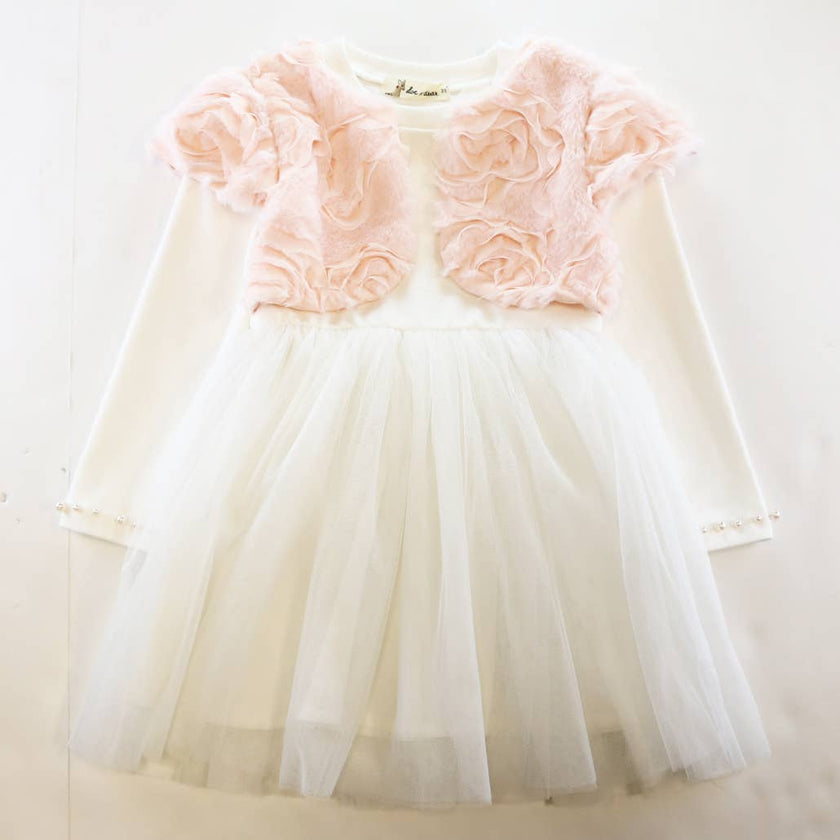 2-In-1 Fur Cape Dress