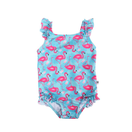 Baby Ruffled One Piece Swimsuit - Franny Flamingo