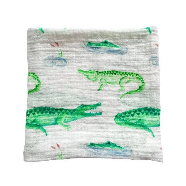 Alligator Muslin Bamboo Swaddle