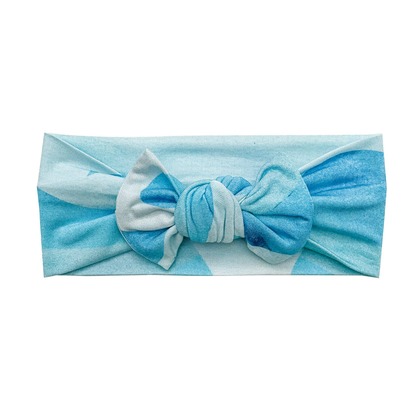 Ocean Wave Bamboo Headband Bow