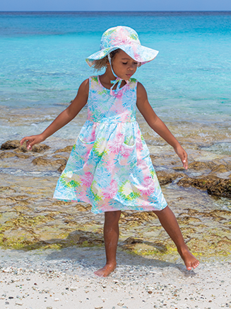 Kids UPF50+ Dahlia Sleeveless Dress with Pockets