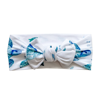 Sea Turtle Bamboo Headband Bow