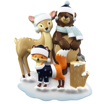 Woodland Family Personalized Christmas Ornament
