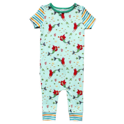 Brilliant-Sea Mermaids Romper with Side Zipper (3M-24M)