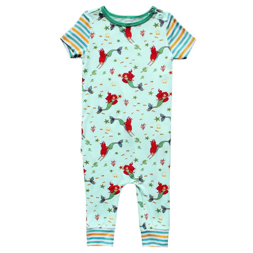 Brilliant-Sea Mermaids Romper with Side Zipper (3M-24M)