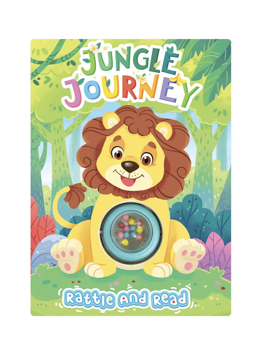 Jungle Journey - Children's Rattle and Read Interactive Sensory Board Book with Spinning Rattle