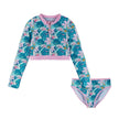 Long Sleeve Rashguard Set - Blue Tie Dye