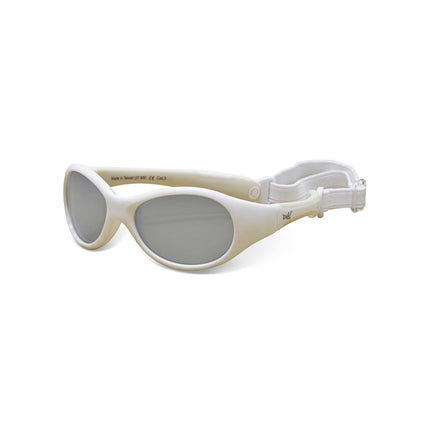 Explorer Flexible Frame Sunglasses for Toddlers 2+: White/White