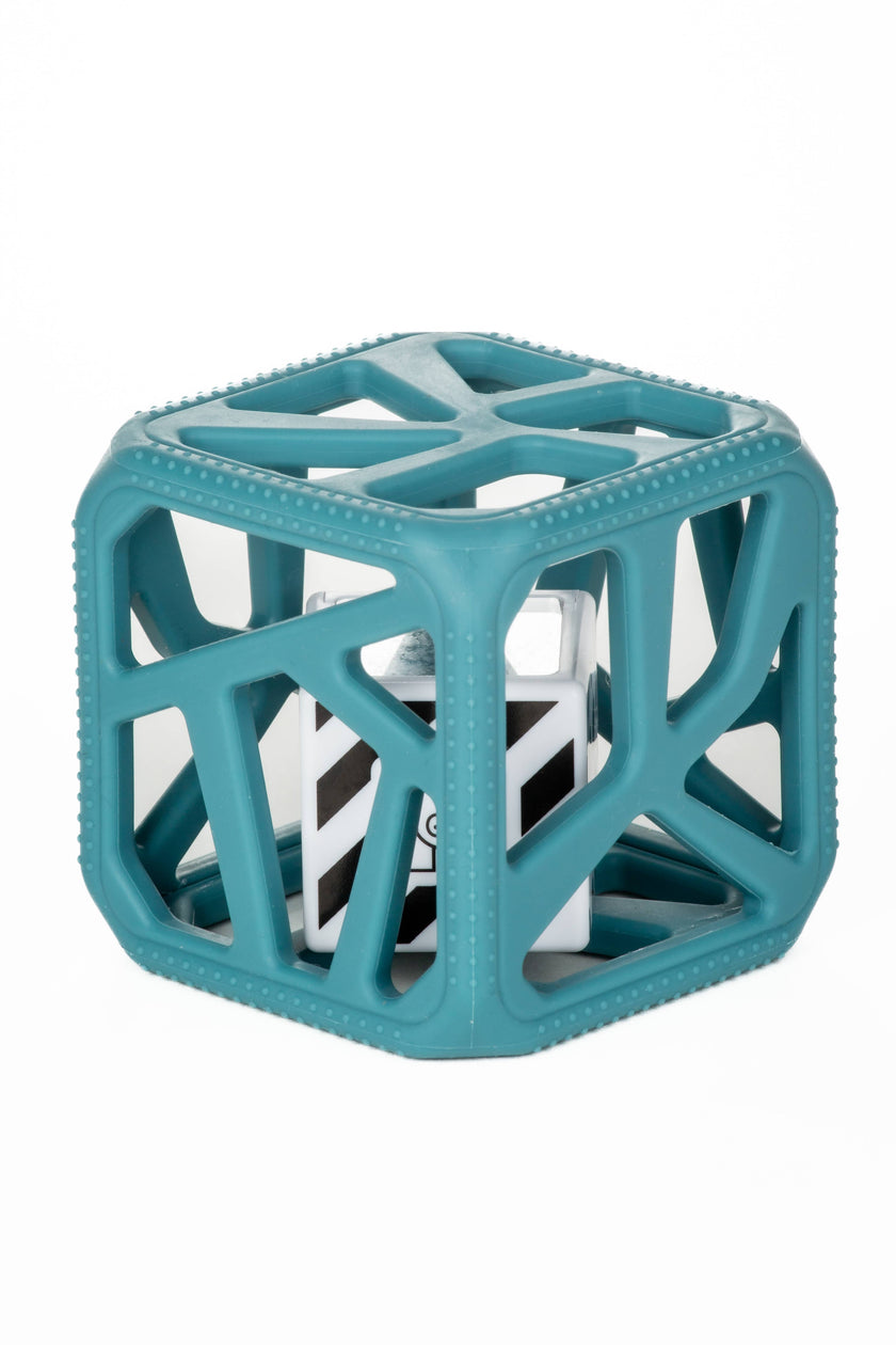 The Malarkey Kids Chew Cube is a sensory marvel for infants and toddlers. Crafted from premium BPA-free silicone, its six sides offer diverse textures and shapes, aiding in teething relief and fine motor skill development. This compact, vibrant cube stimulates senses, encourages exploration, and eases discomfort during teething. Its durable, safe, and easily cleanable design makes it a convenient, portable companion for parents on the move, providing a multi-sensory, developmental, and soothing solution for