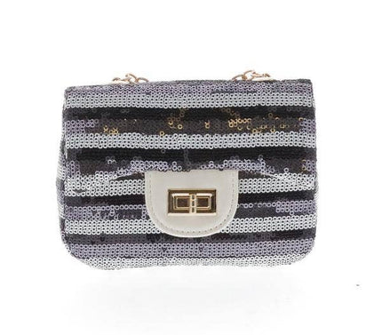Stripe Sequin Purse