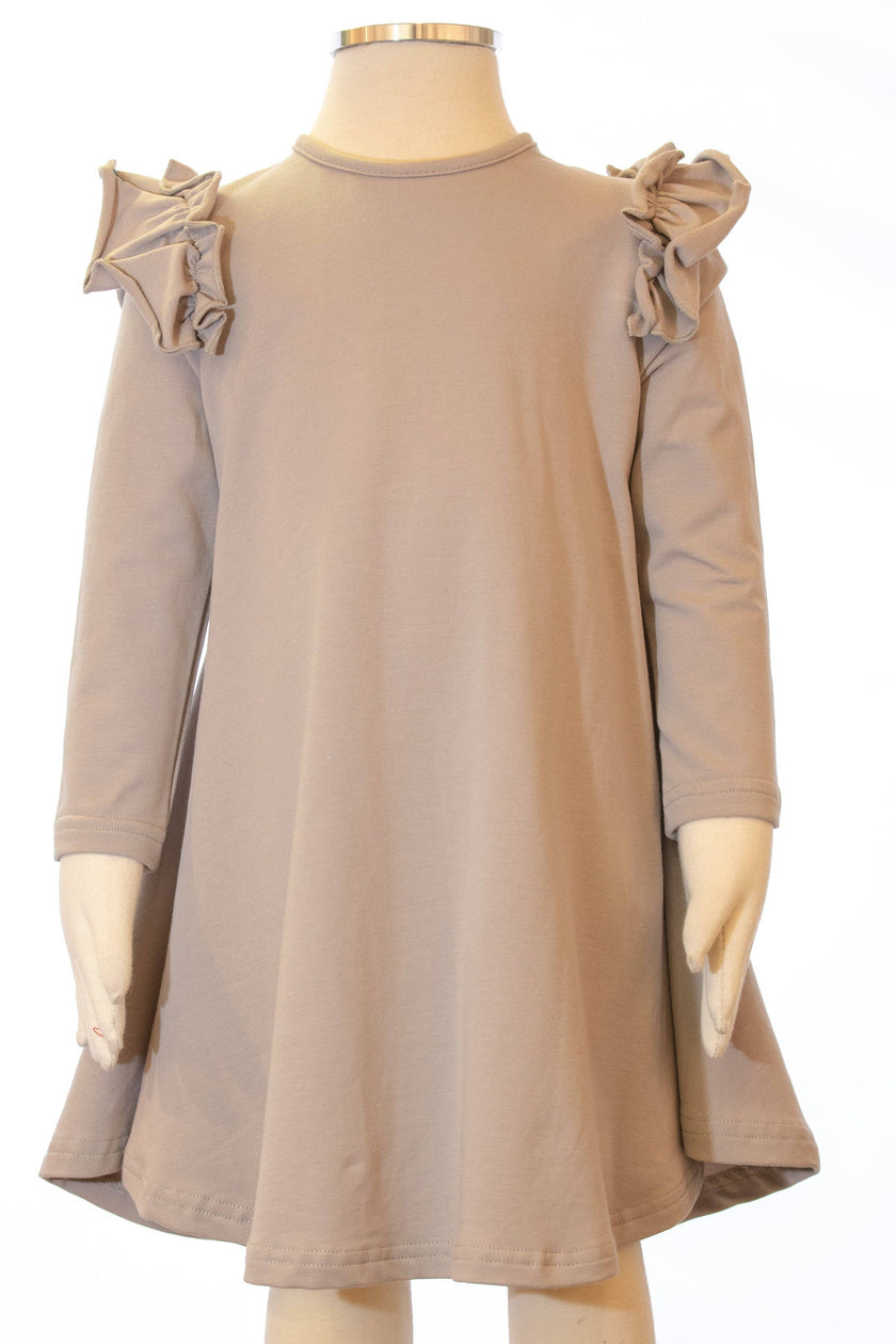 Beige Ruffle Dress FD0063