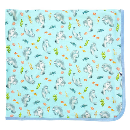 Get Your Float on Manatees Swaddling Blanket
