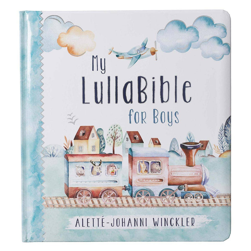 The My LullaBible for Boys is an enchanting collection of 24 soothing lullabies for baby boys, instilling a love of God in their hearts. With its beautiful design and meaningful poetry, this is a must-have for any family with small children. The charming collection of twenty-four original lullabies in My LullaBible for Boys is perfect for sharing God's love as you and your child cuddle and bond. The soothing lullabies and adorable illustrations will put a smile on any baby boy's face. Comforting Scripture p