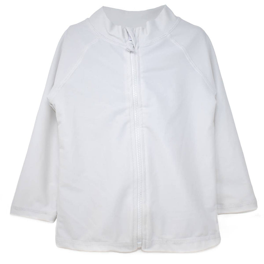 Kids UPF50+ Zip Front Swim Rash Guard Jacket