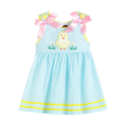 Blue and Pink Pastel Easter Chicks Dress