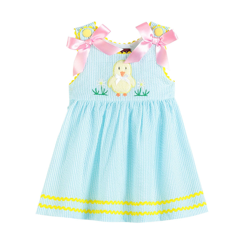 Blue and Pink Pastel Easter Chicks Dress