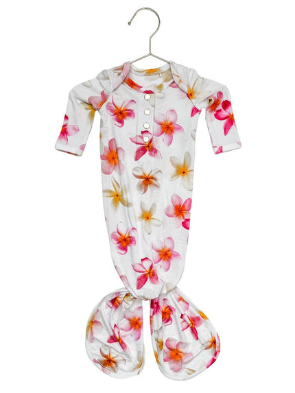 Plumeria Newborn Bamboo Knotted Gown