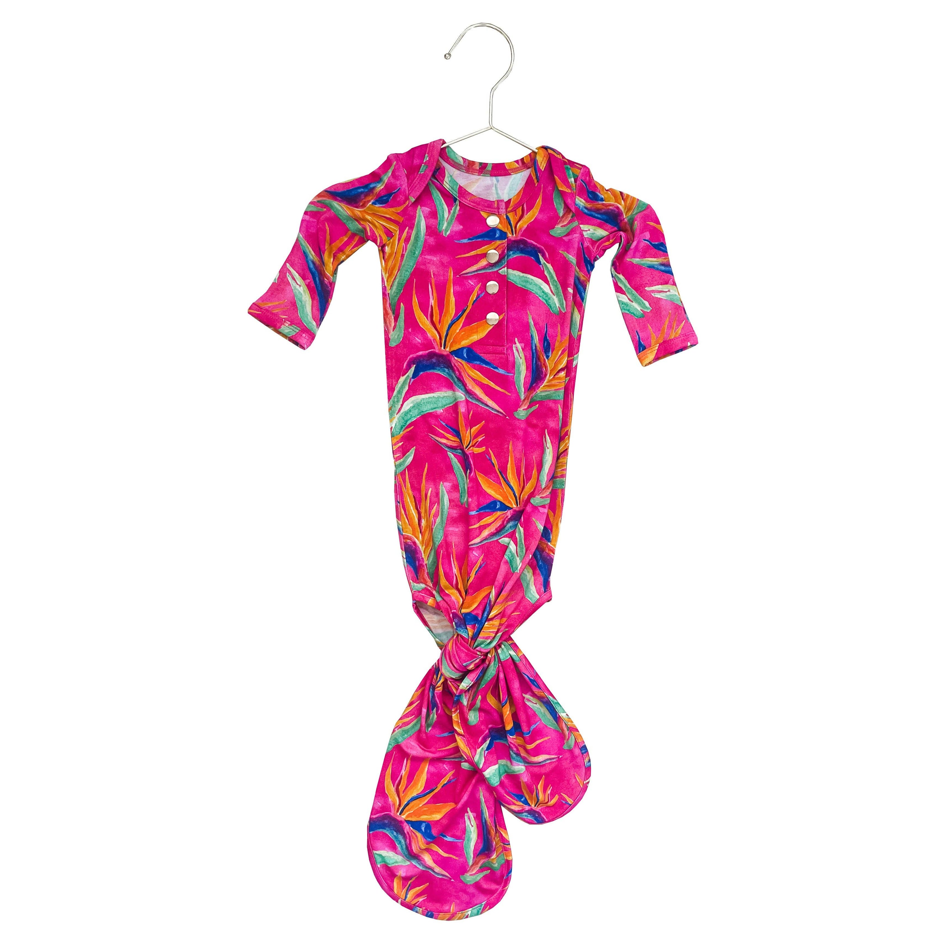 Bird of Paradise Newborn Bamboo Knotted Gown