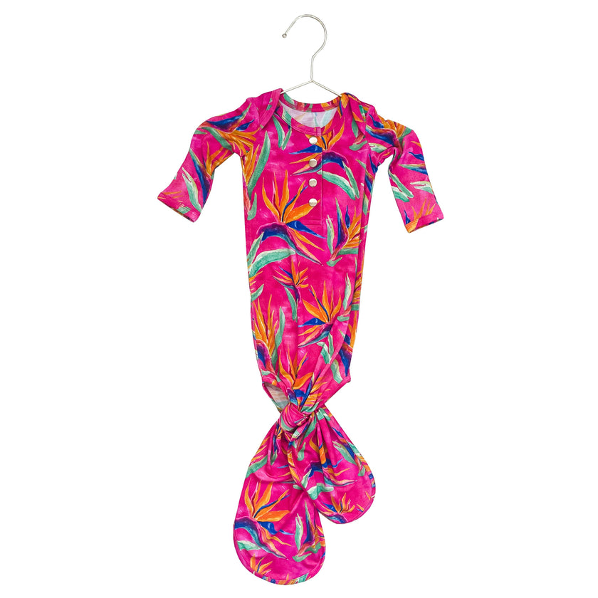 Bird of Paradise Newborn Bamboo Knotted Gown