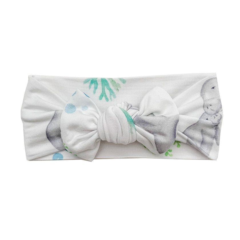 Manatee Bamboo Headband Bow