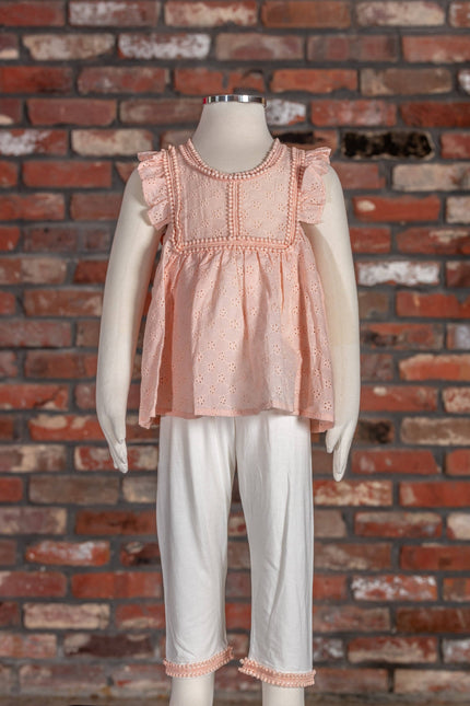 Eyelet Tunic Set