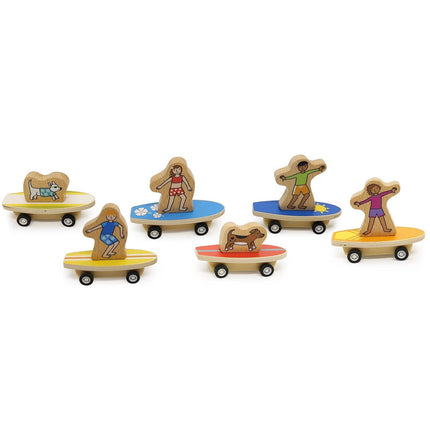 Pull Back Surfer Kids & Dogs Assorted- Each
