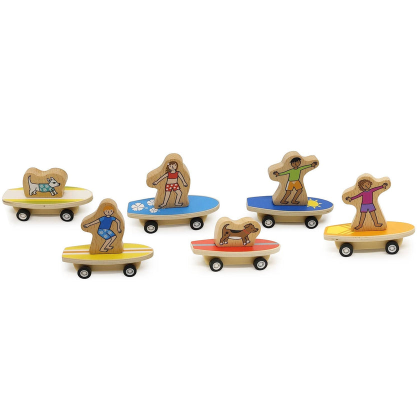 Pull Back Surfer Kids & Dogs Assorted- Each